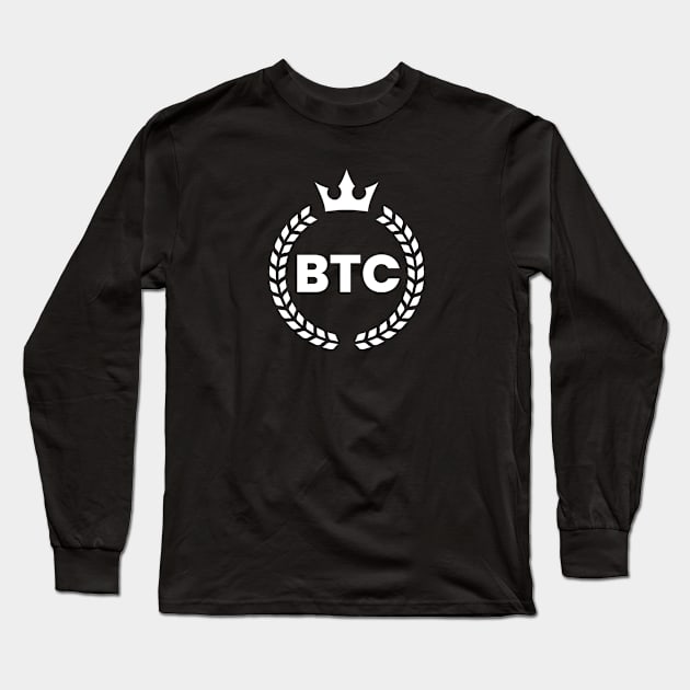 bitcoin crown Long Sleeve T-Shirt by lkn